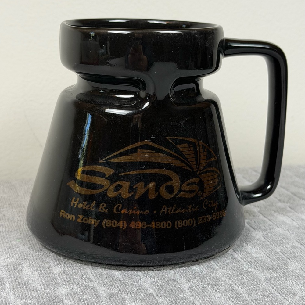 Vintage Sands Hotel & Casino Black Promotional Mug Atlantic City Hotjo